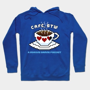 Cafe, BTW pixel art red hearts coffee mug Hoodie